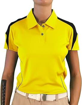 Amazon.com: Ladies Golf Polo Shirt - Cool Plus Dual-Color